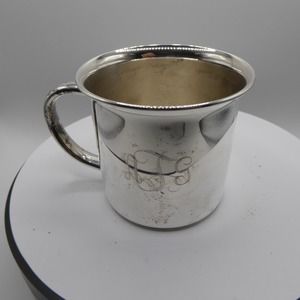 Wallace Sterling Baby or Child's Cup, Sterling, 5.18 Grams, Monogrammed ATG